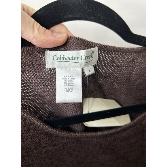 Coldwater Creek Sweater Tank Top Brown Sleeveless Size Large NWT - Picture 10 of 10